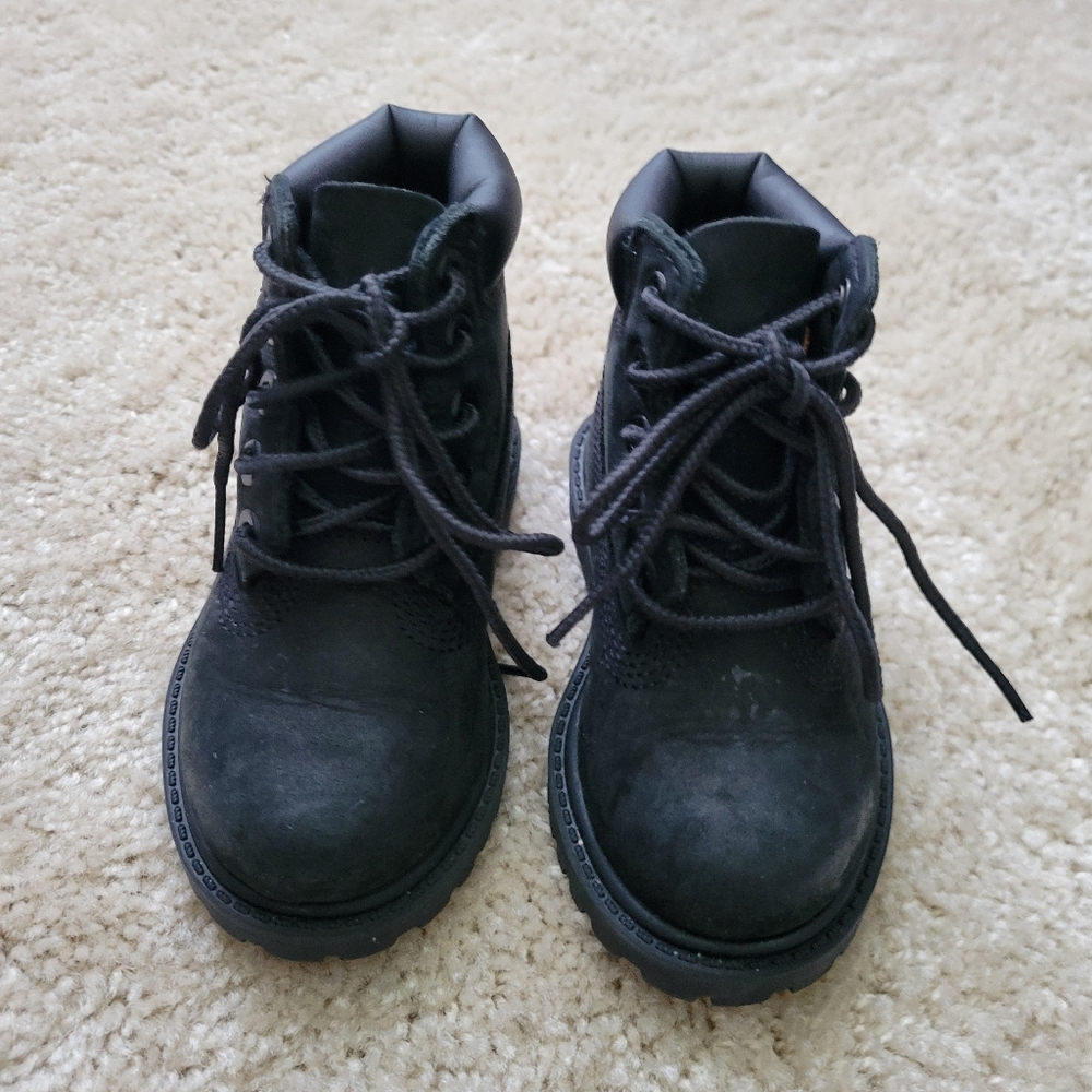 Timberland Black 6" Boot Toddler size 5